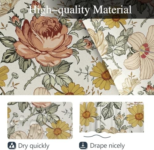 Custom Printed Bath Curtain — custom printed polyester bath curtain detail view