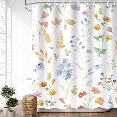 Custom Printed Bath Curtain — custom printed polyester bath curtain