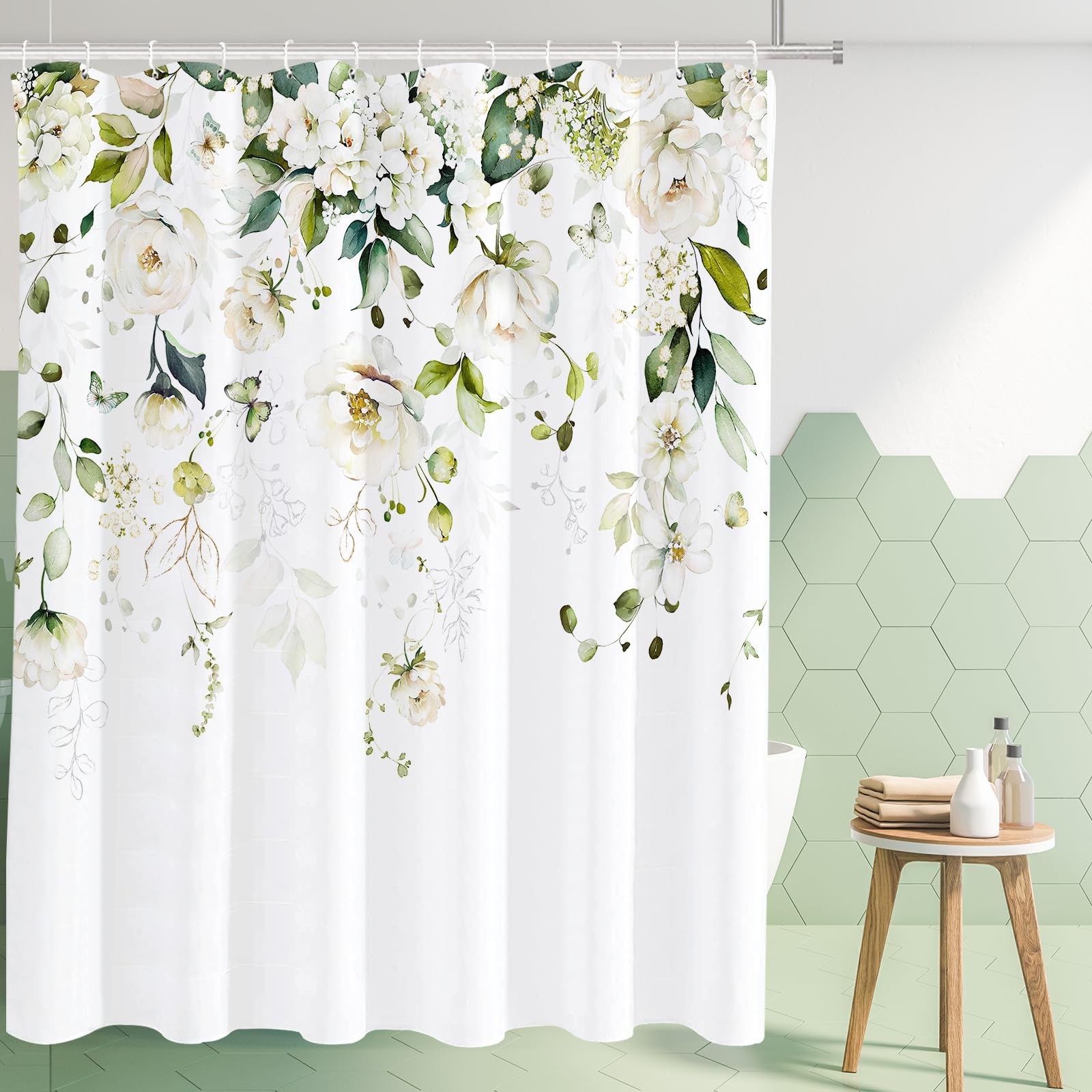 Custom Printed Bath Curtain — custom printed polyester bath curtain