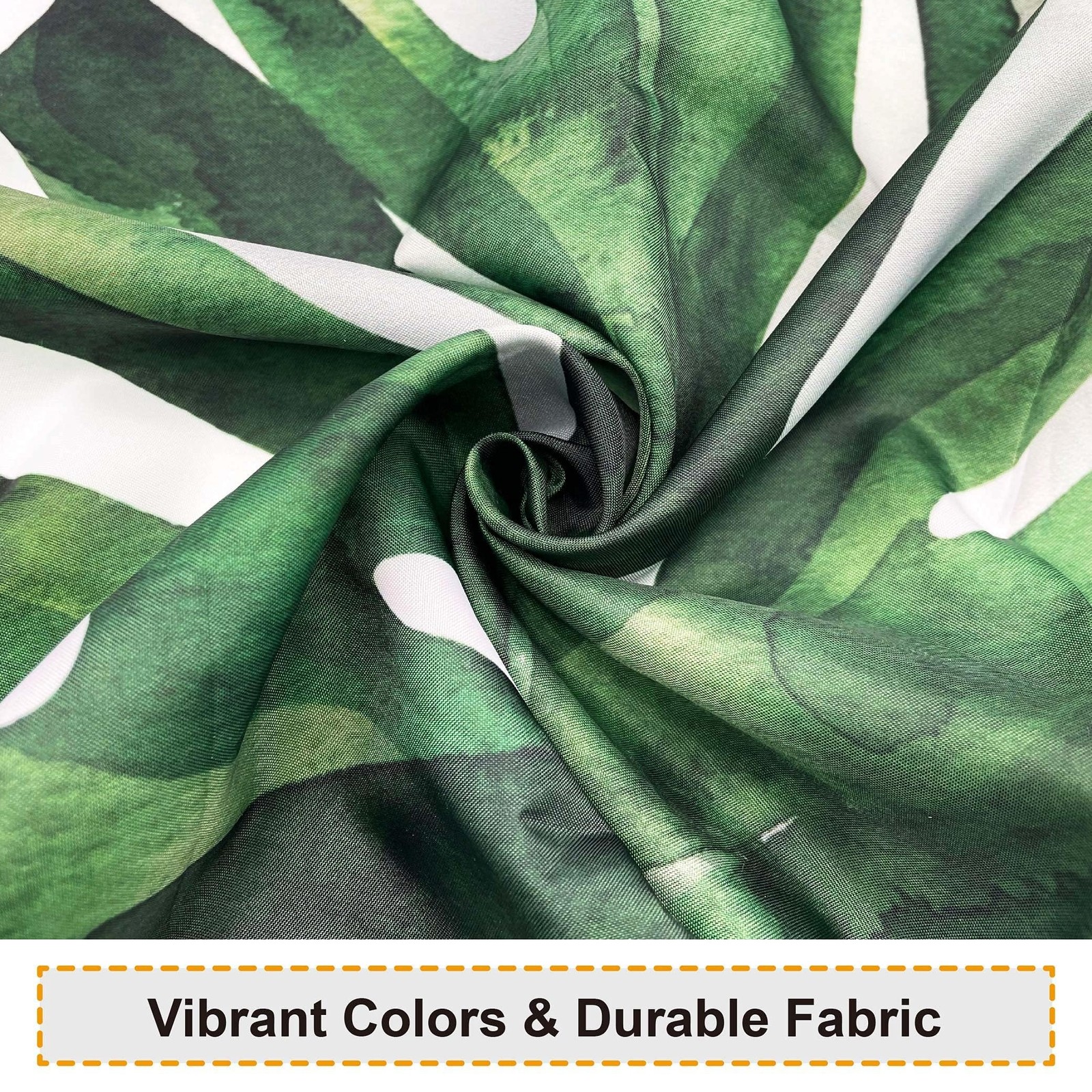 Custom Printed Bath Curtain — custom printed polyester bath curtain detail view