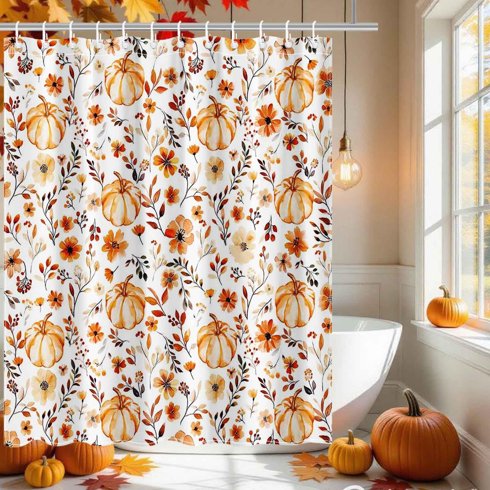 Custom Printed Bath Curtain — custom printed polyester bath curtain detail view