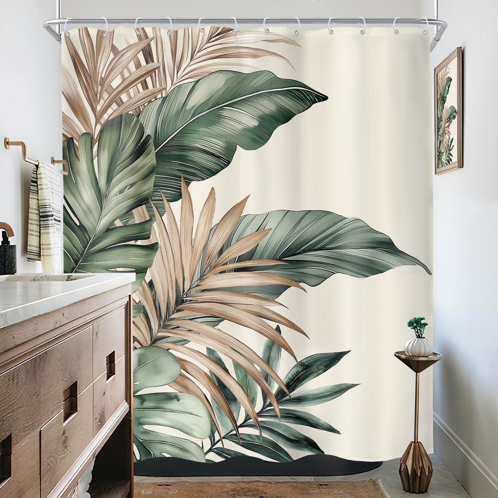 Custom Printed Bath Curtain — custom printed polyester bath curtain detail view