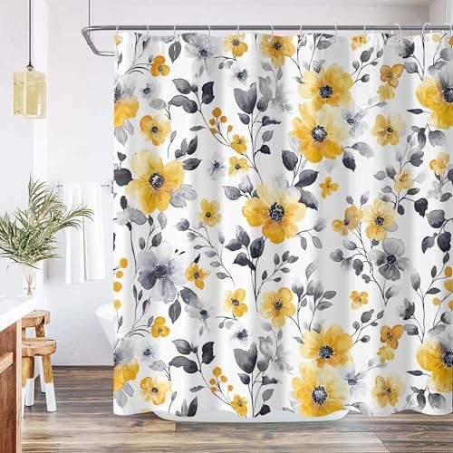 Custom Printed Bath Curtain — custom printed polyester bath curtain detail view