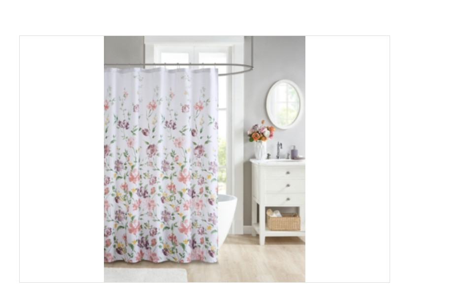 Custom Printed Bath Curtain — custom printed polyester bath curtain