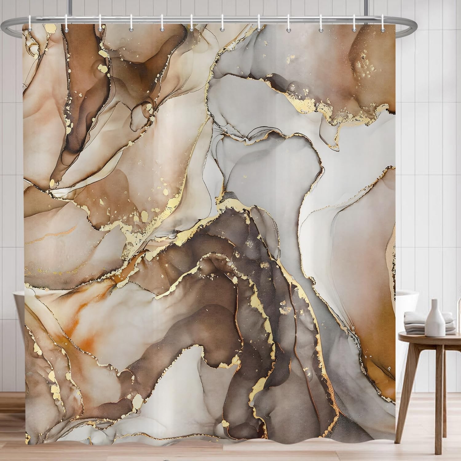 Custom Printed Bath Curtain — custom printed polyester bath curtain