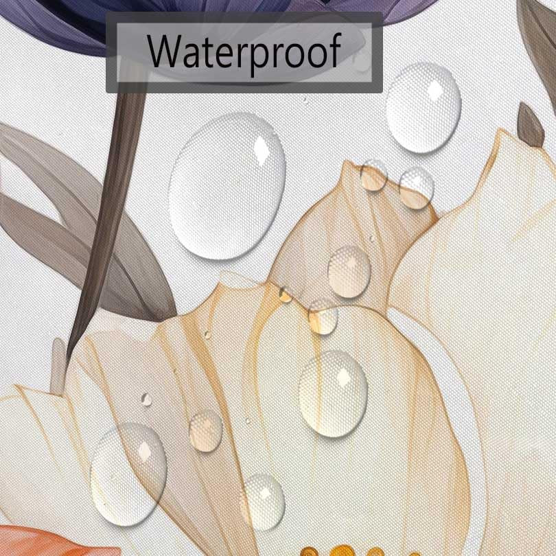 Custom Printed Bath Curtain — custom printed polyester bath curtain detail view
