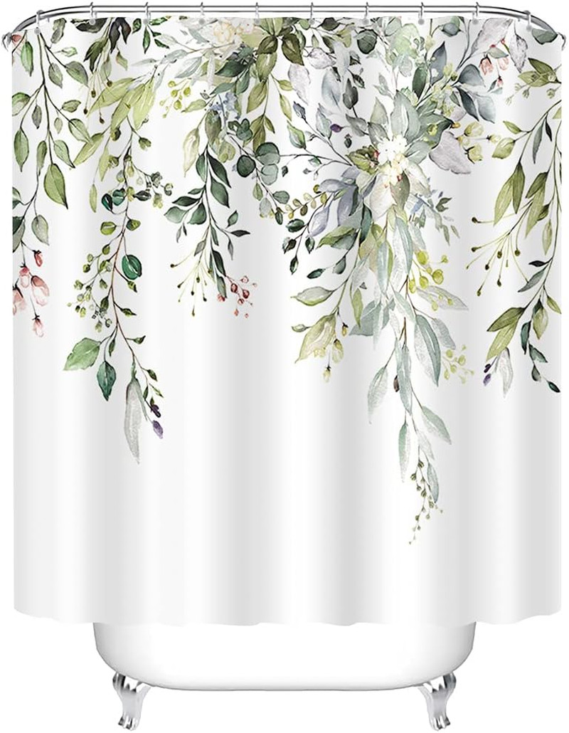 Custom Printed Bath Curtain — custom printed polyester bath curtain detail view
