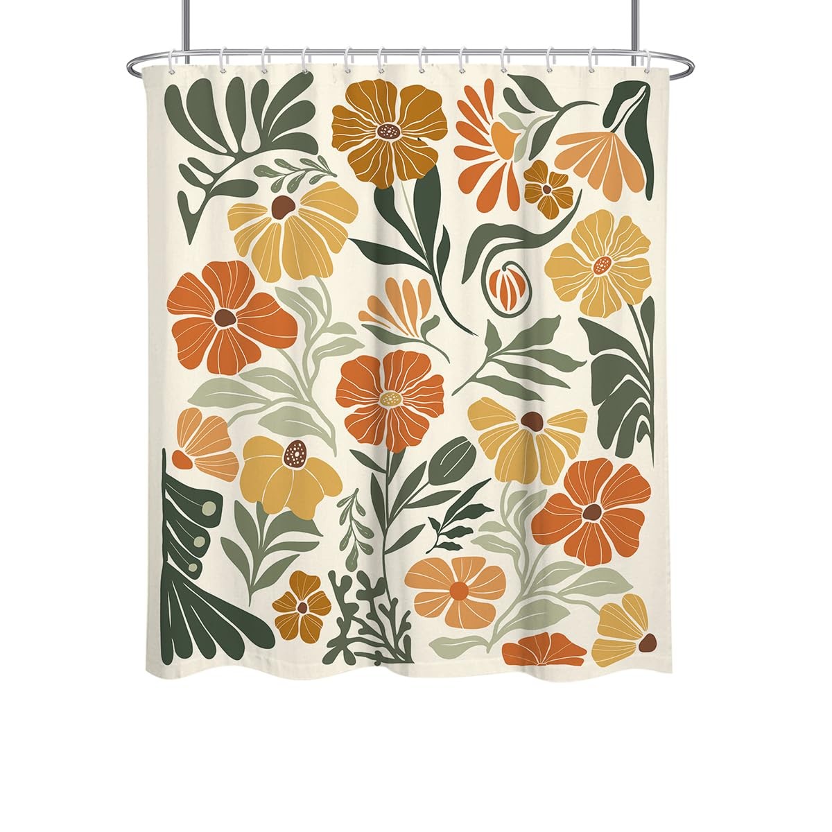 Custom Printed Bath Curtain — custom printed polyester bath curtain detail view