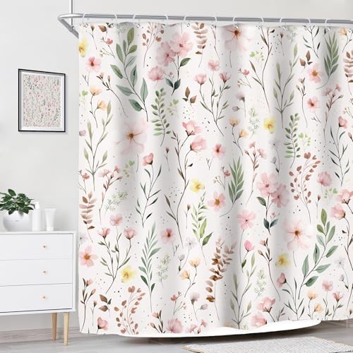 Custom Printed Bath Curtain — custom printed polyester bath curtain detail view