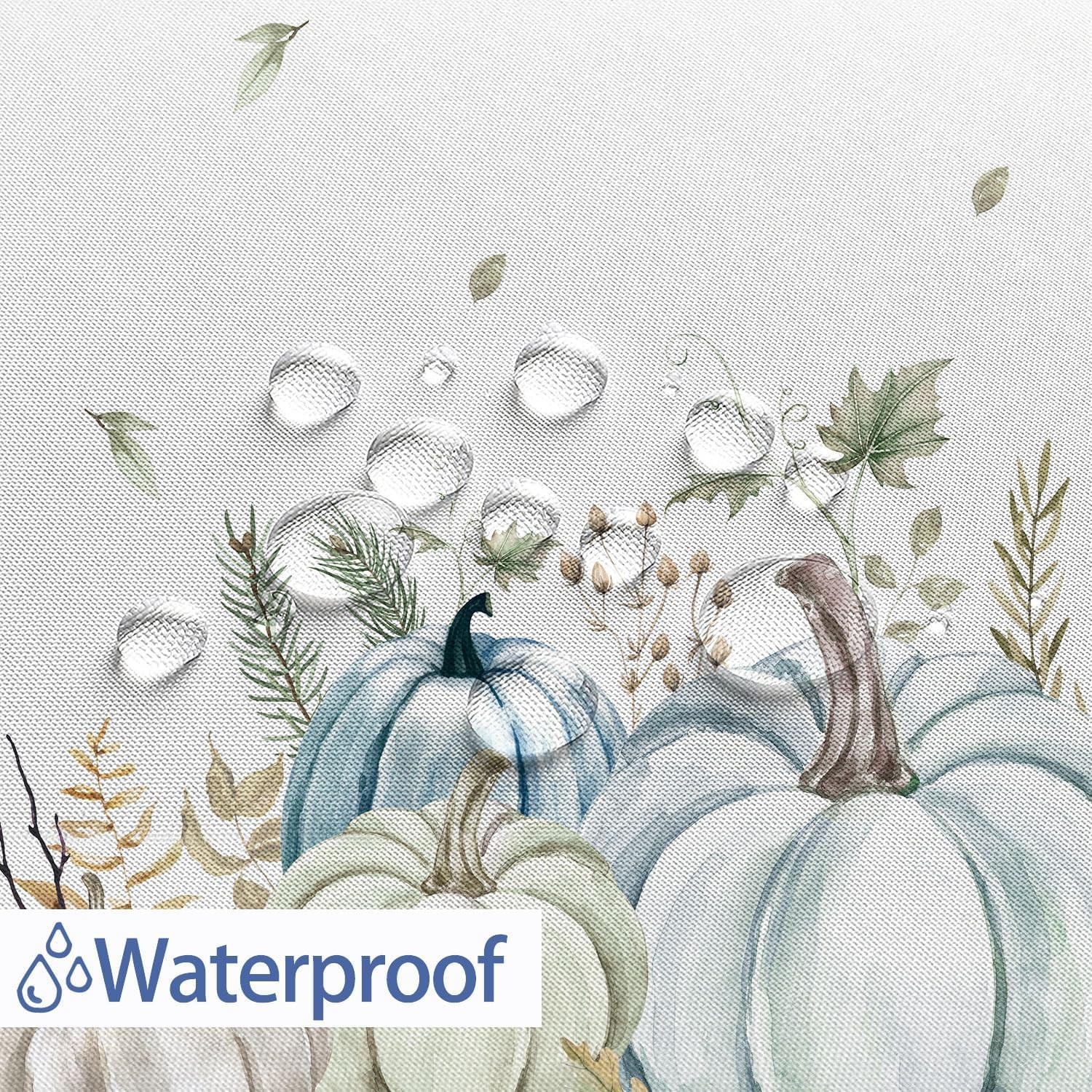 Custom Printed Bath Curtain — custom printed polyester bath curtain detail view