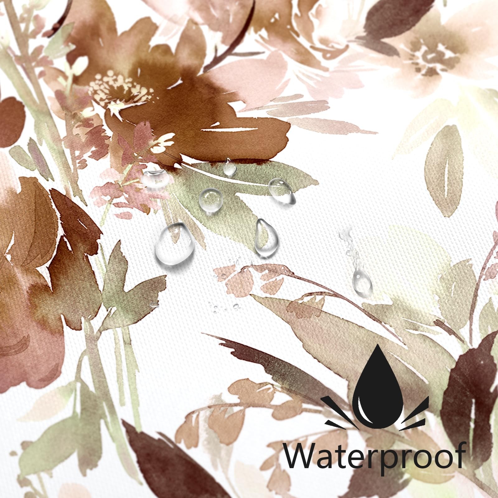 Custom Printed Bath Curtain — custom printed polyester bath curtain detail view