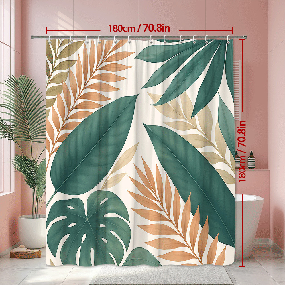 Custom Printed Bath Curtain — custom printed polyester bath curtain detail view