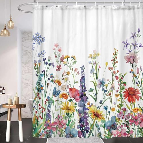 Custom Printed Bath Curtain — custom printed polyester bath curtain detail view