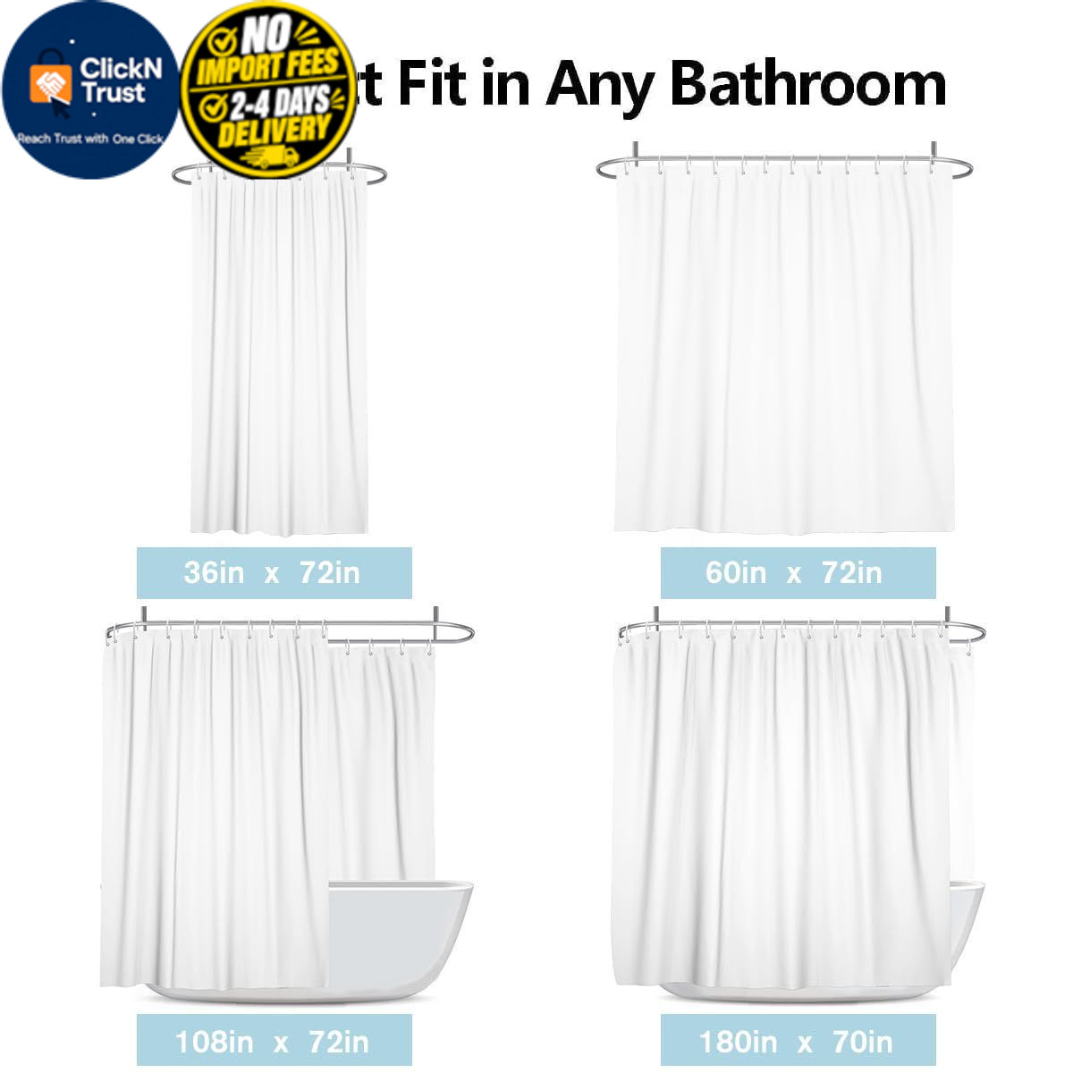 Custom Printed Bath Curtain — custom printed polyester bath curtain detail view
