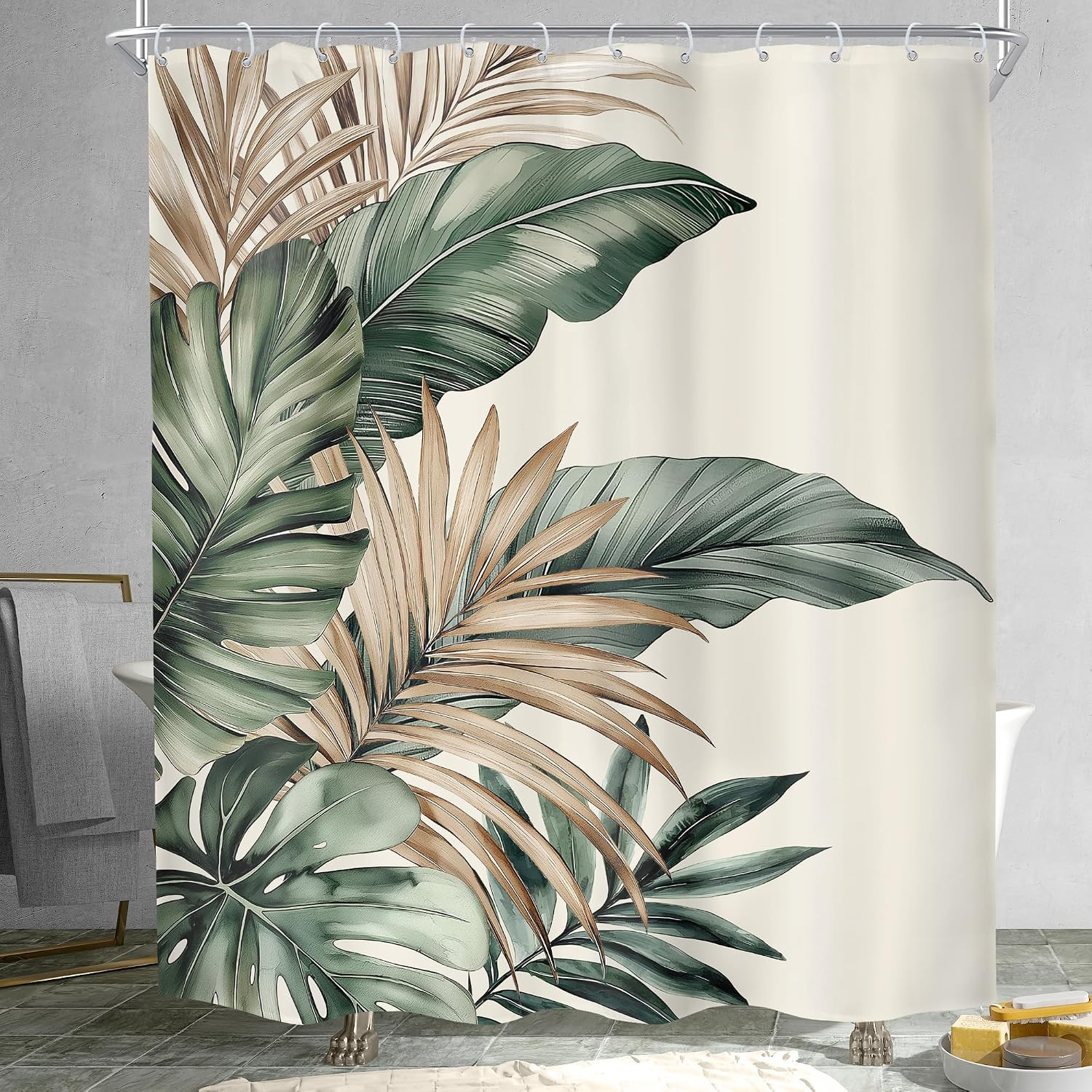 Custom Printed Bath Curtain — custom printed polyester bath curtain detail view