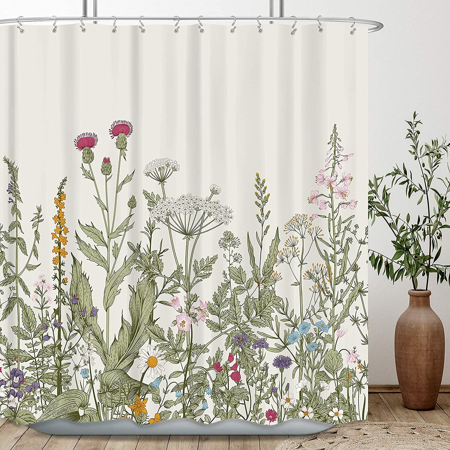 Custom Printed Bath Curtain — custom printed polyester bath curtain