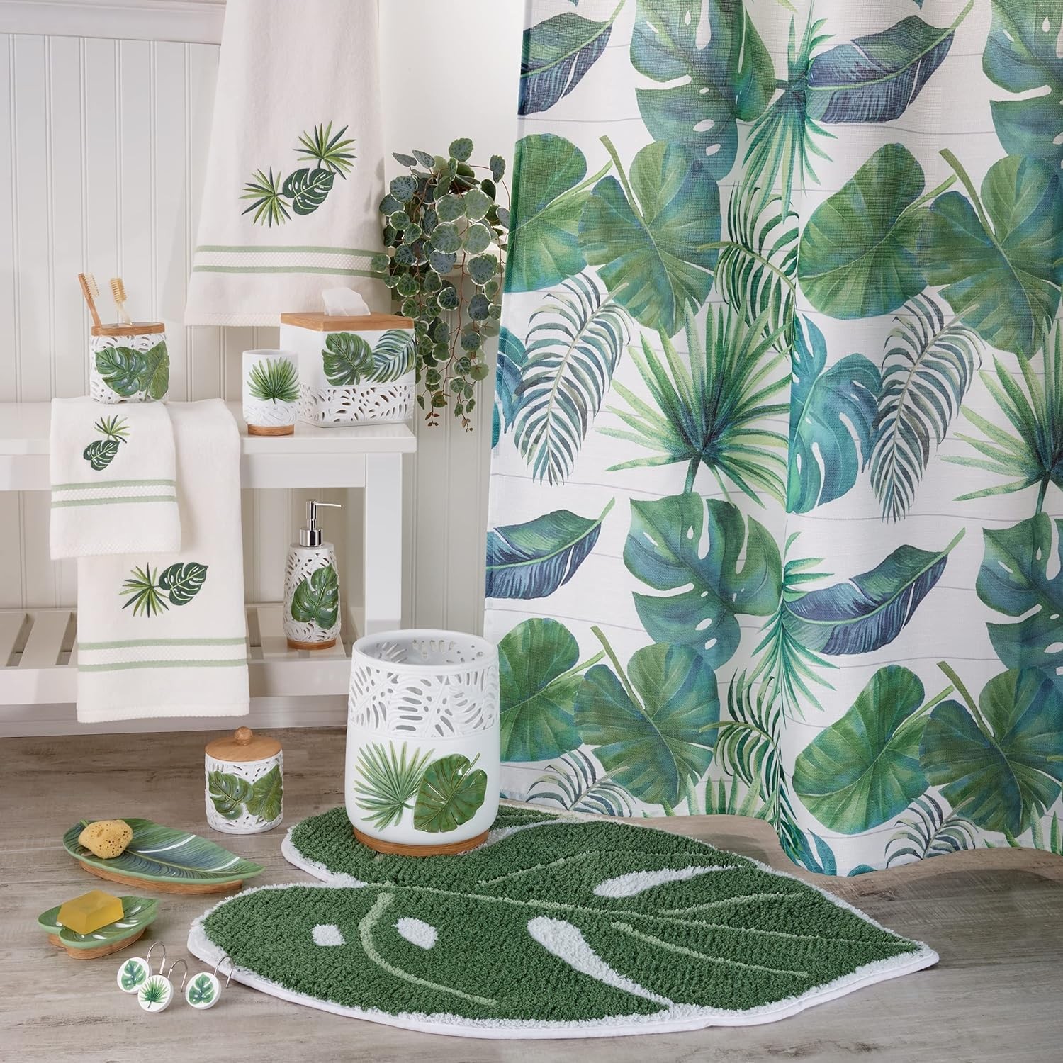 Custom Printed Bath Curtain — custom printed polyester bath curtain detail view