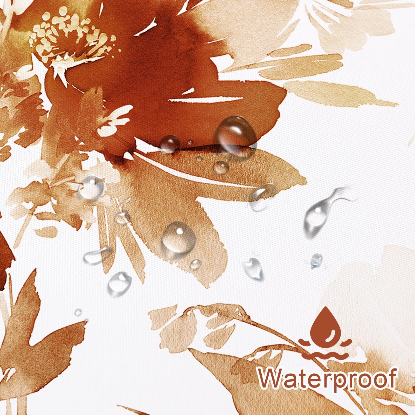 Custom Printed Bath Curtain — custom printed polyester bath curtain detail view