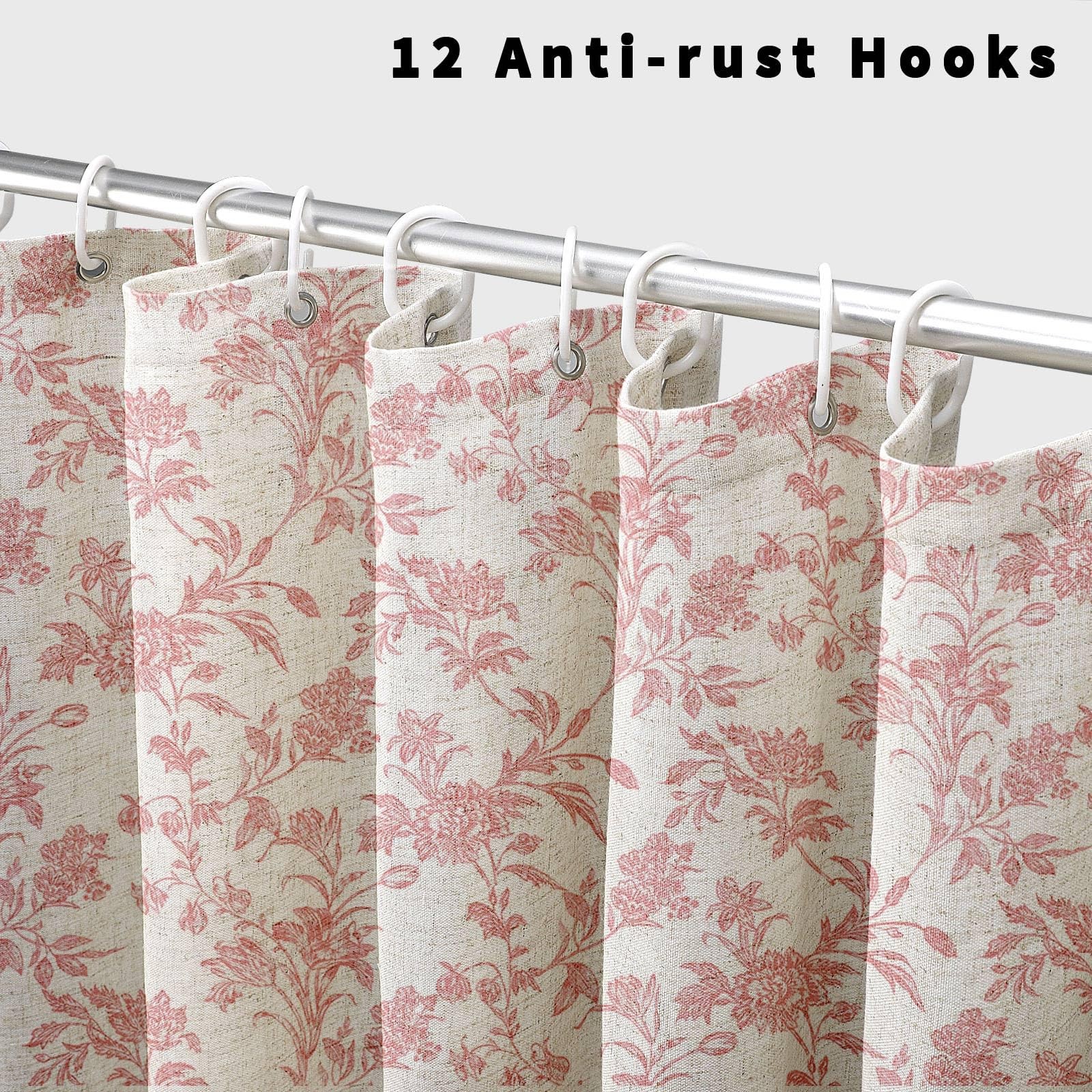 Custom Printed Bath Curtain — custom printed polyester bath curtain detail view