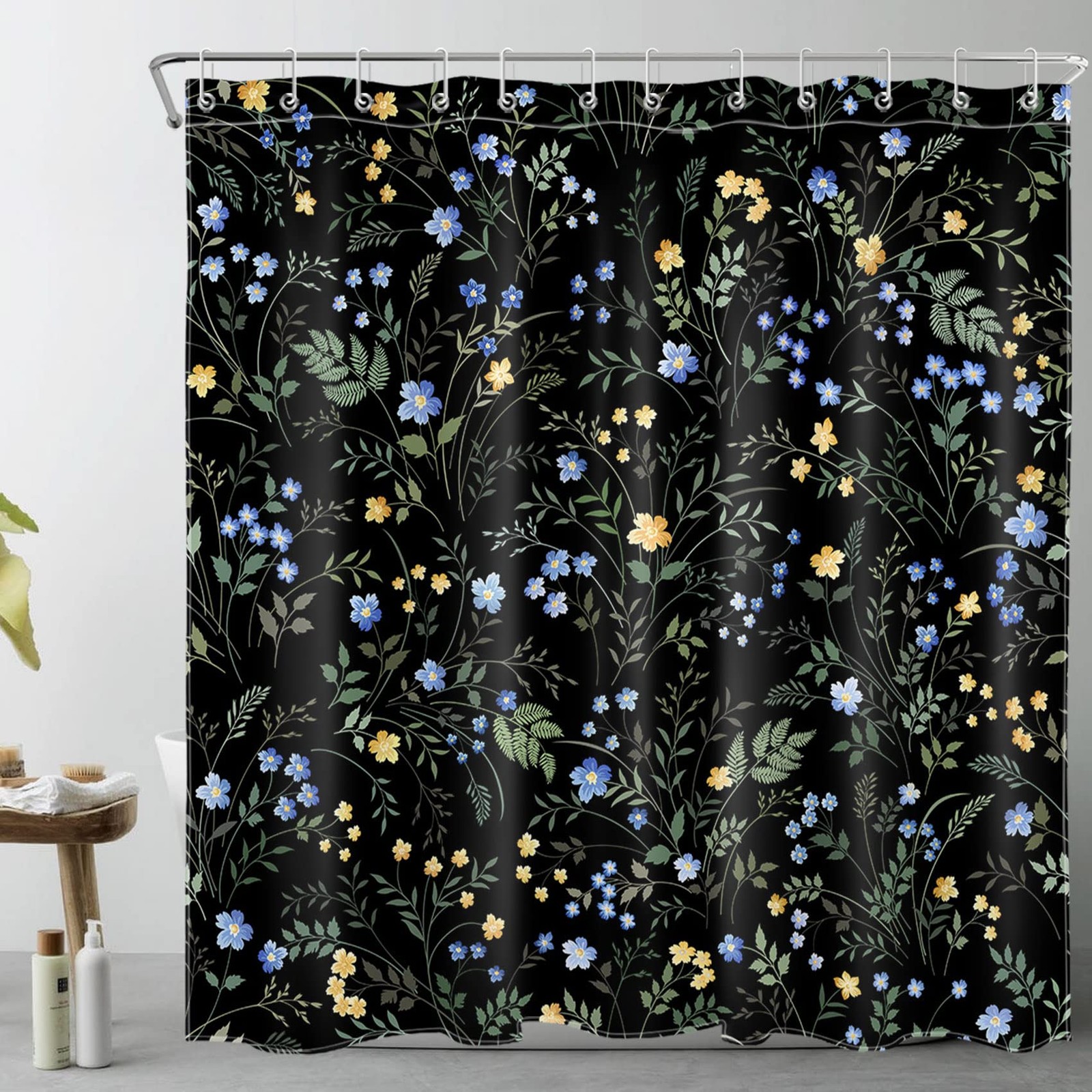Custom Printed Bath Curtain — custom printed polyester bath curtain