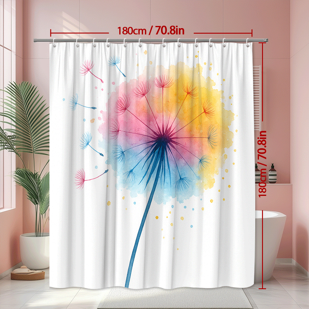 Custom Printed Bath Curtain — custom printed polyester bath curtain detail view