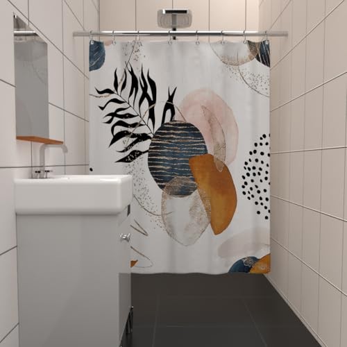 Custom Printed Bath Curtain — custom printed polyester bath curtain detail view