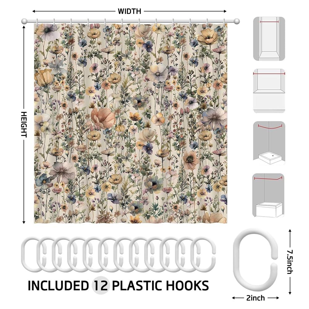 Custom Printed Bath Curtain — custom printed polyester bath curtain detail view
