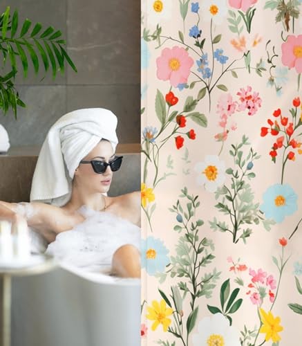 Custom Printed Bath Curtain — custom printed polyester bath curtain detail view