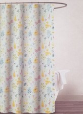 Envogue Dainty Floral 100% Cotton Fabric Shower Curtain 72" x 72" NIP — custom printed polyester bath curtain