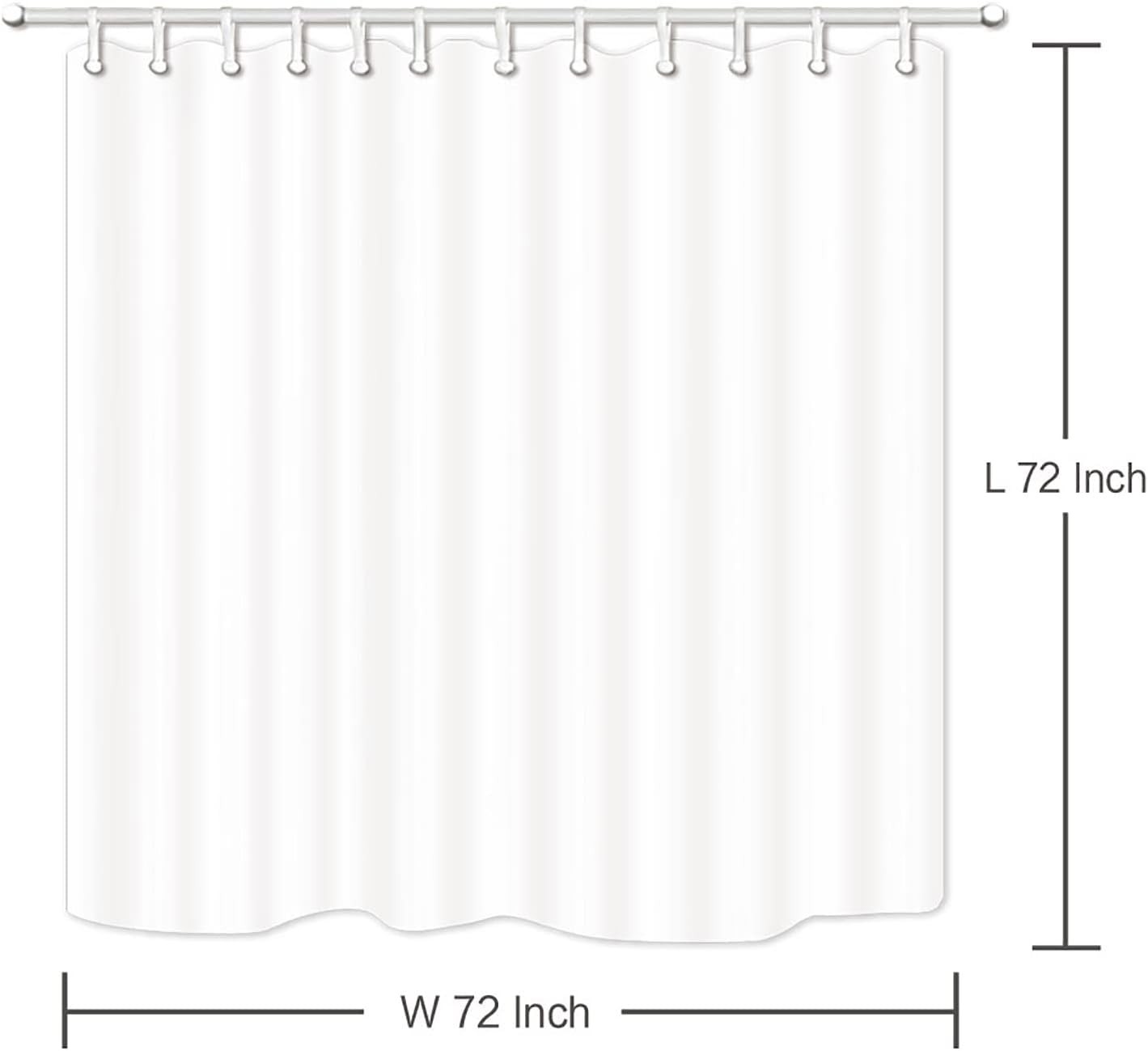 Custom Printed Bath Curtain — custom printed polyester bath curtain detail view