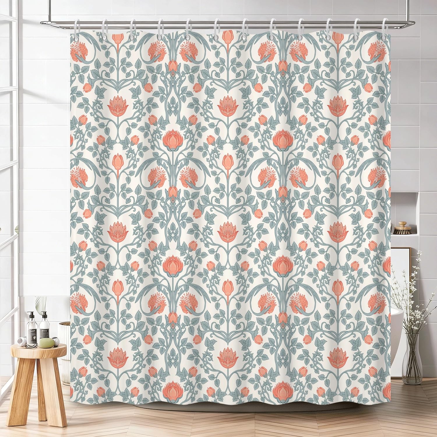 Custom Printed Bath Curtain — custom printed polyester bath curtain