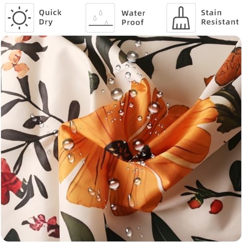 Custom Printed Bath Curtain — custom printed polyester bath curtain detail view