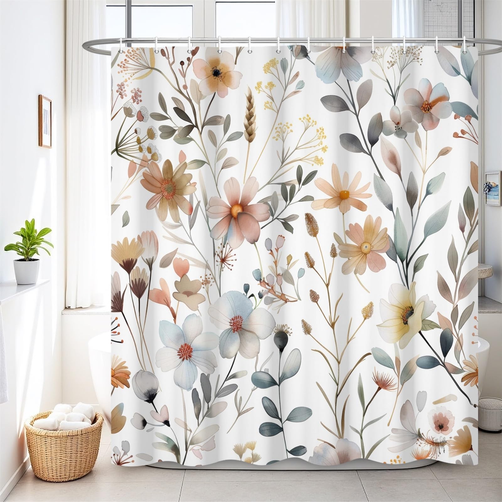 Custom Printed Bath Curtain — custom printed polyester bath curtain