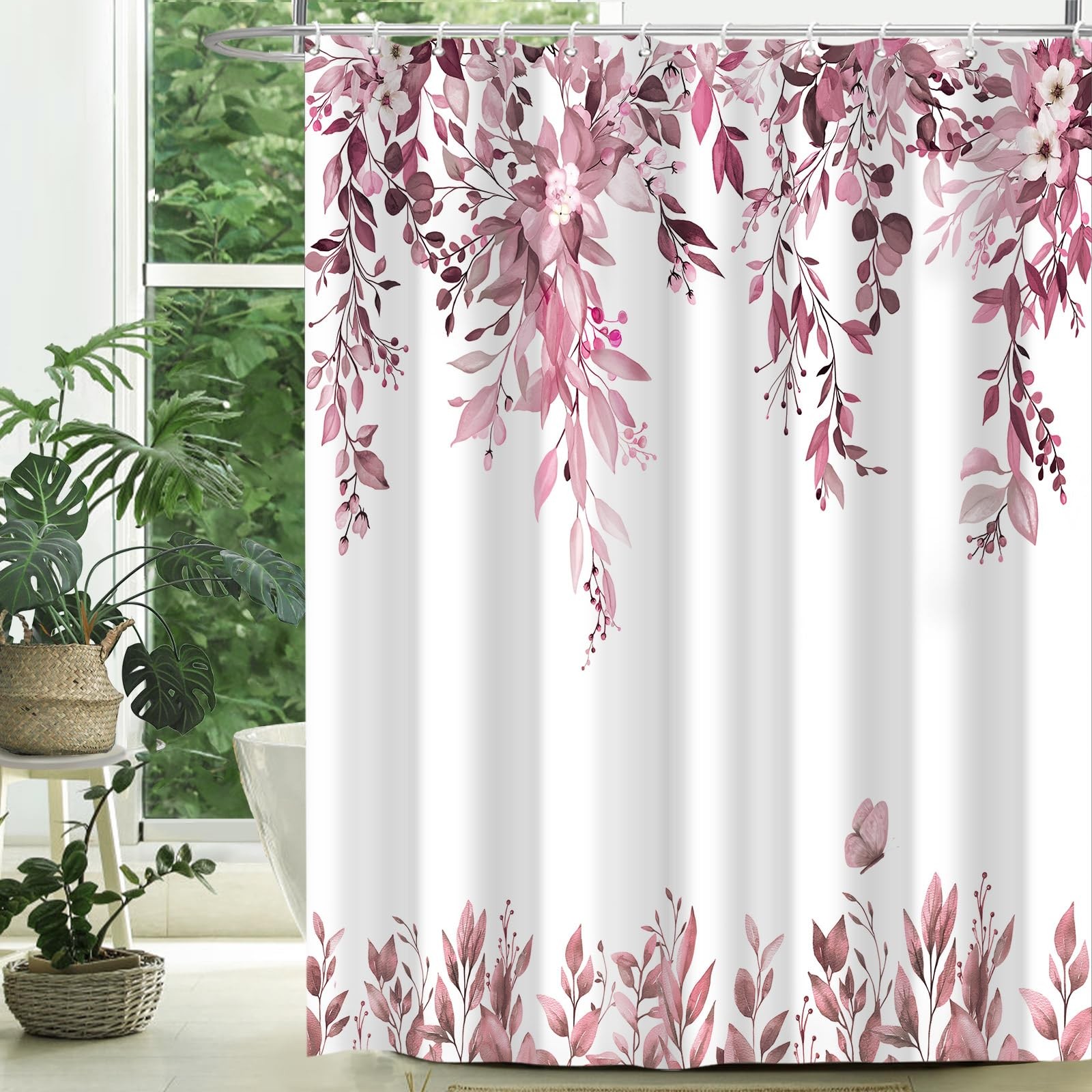 Custom Printed Bath Curtain — custom printed polyester bath curtain