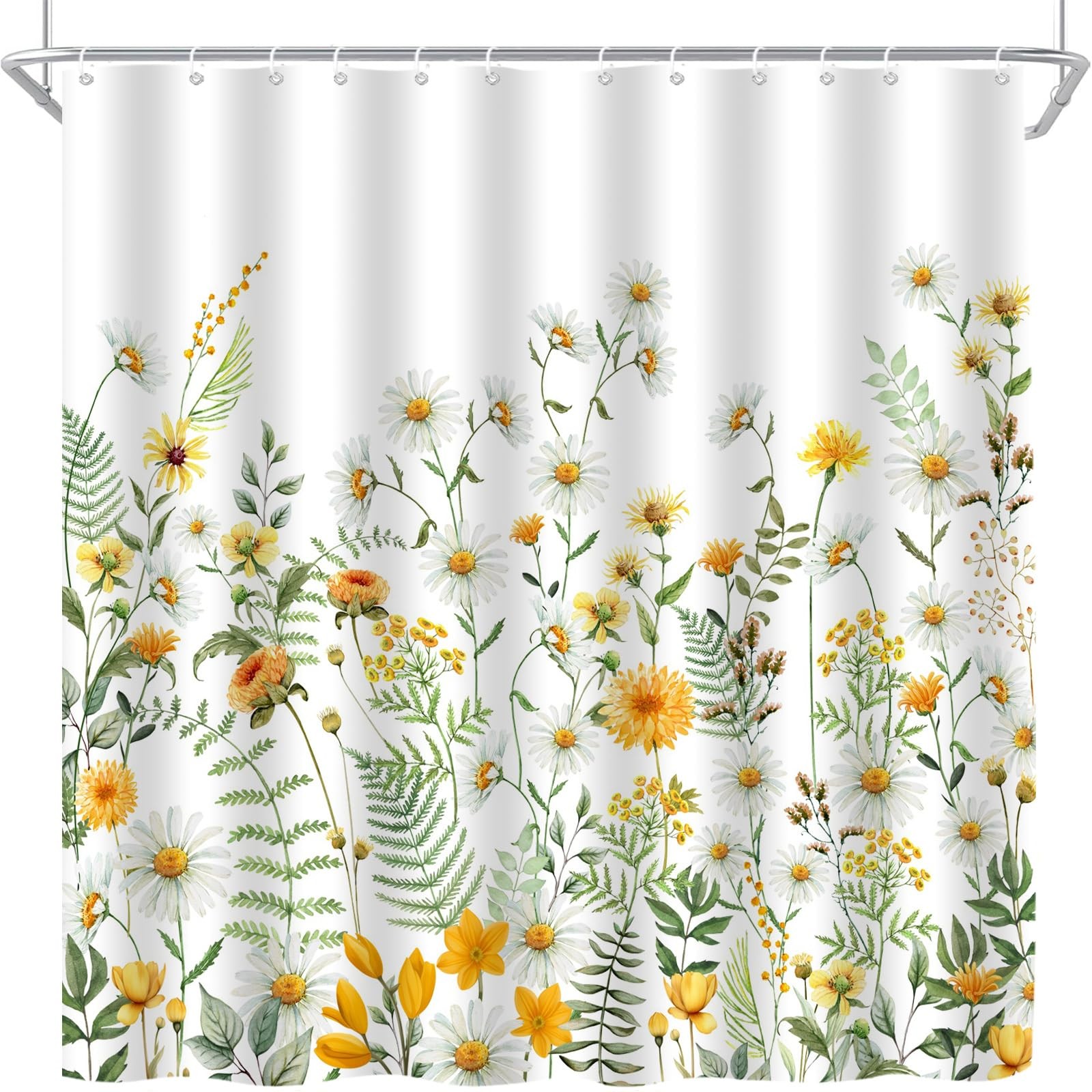 Custom Printed Bath Curtain — custom printed polyester bath curtain detail view