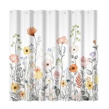 Floral Shower Curtain, Flower Bath Sets, 72"W x 72"L (Pack of 1) Yyr00025 — custom printed polyester bath curtain