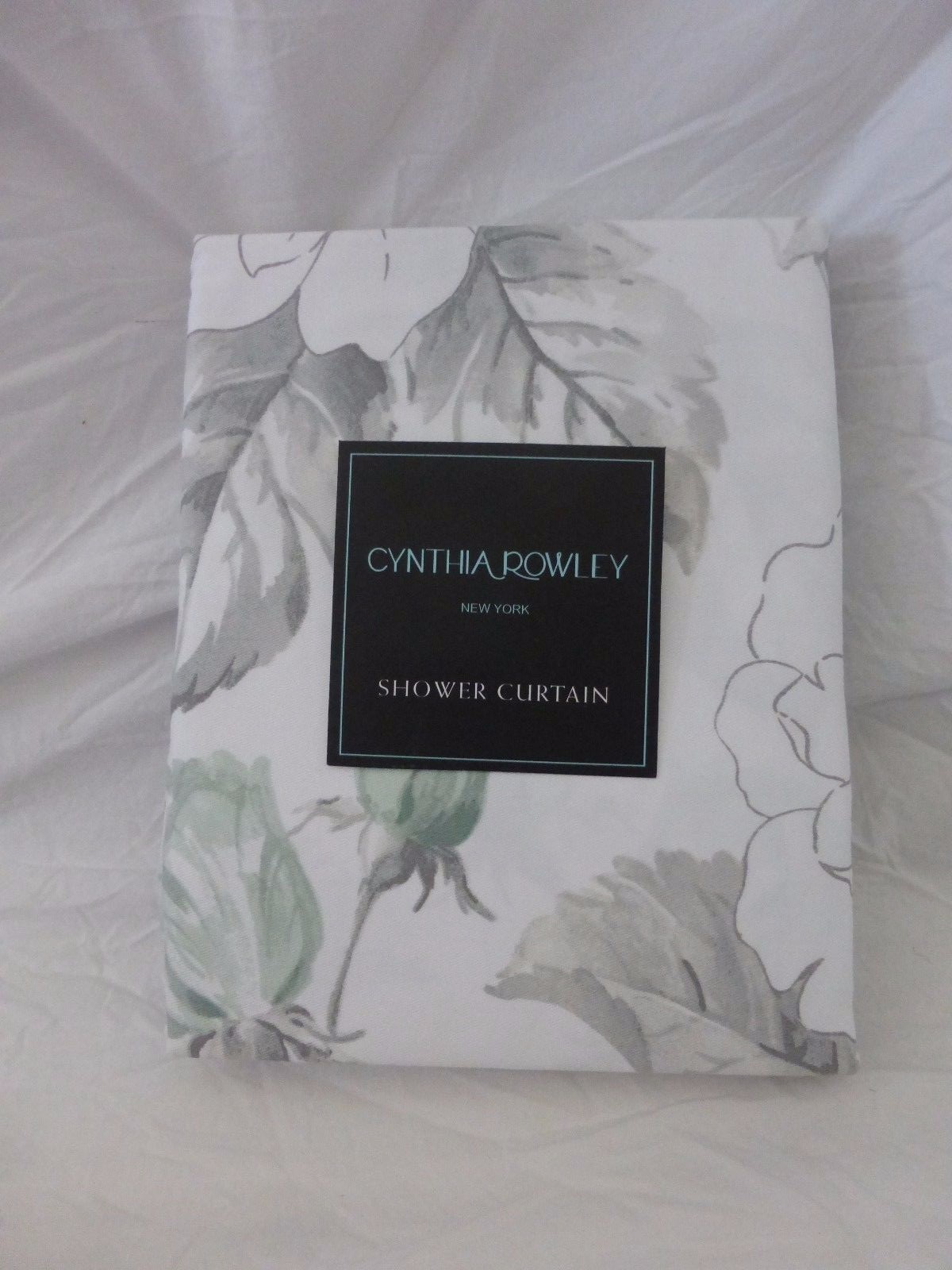 Custom Printed Bath Curtain — custom printed polyester bath curtain detail view