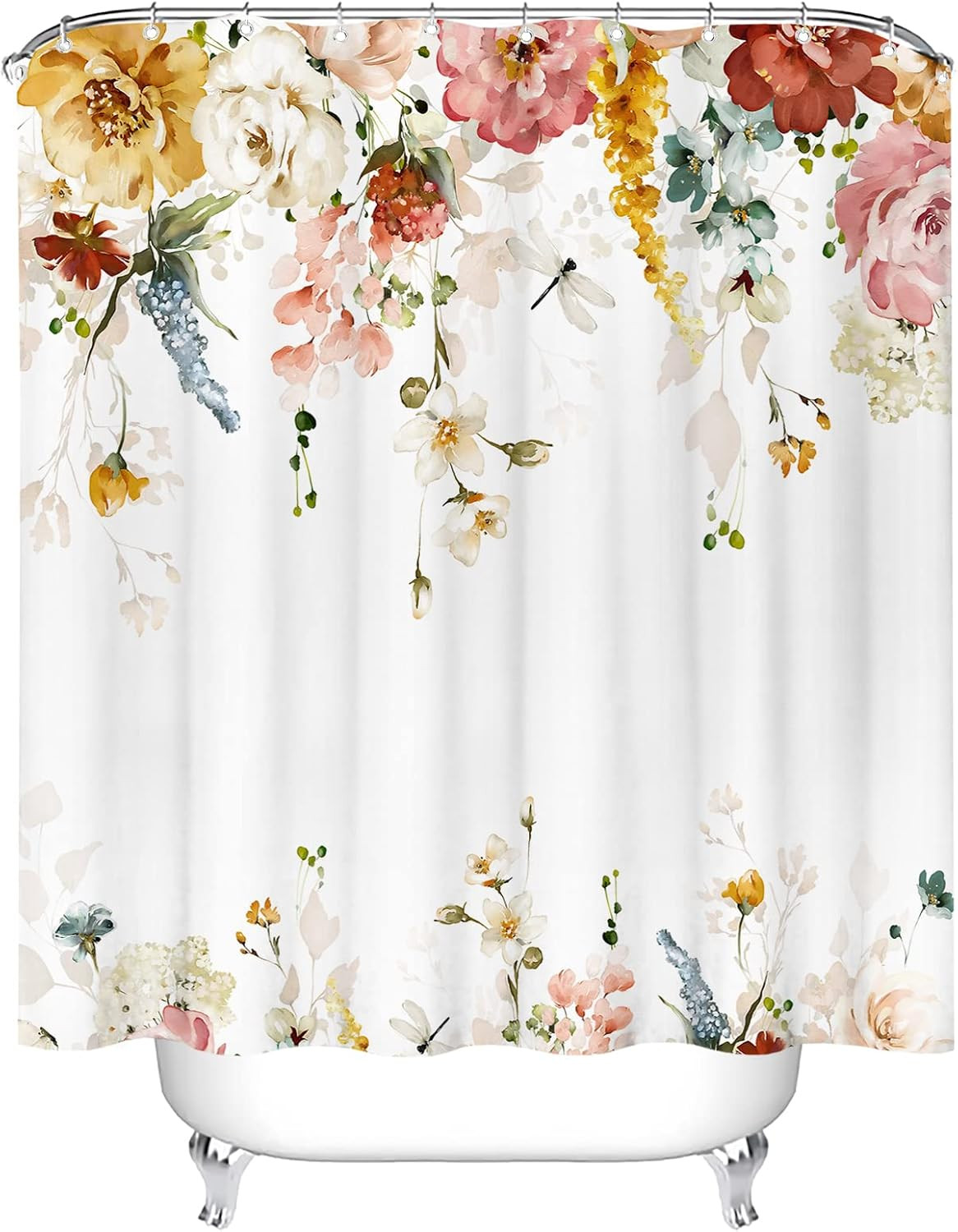 Custom Printed Bath Curtain — custom printed polyester bath curtain detail view