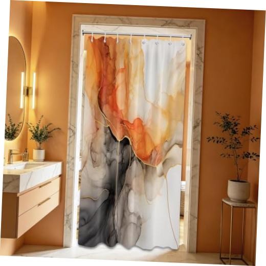 Custom Printed Bath Curtain — custom printed polyester bath curtain