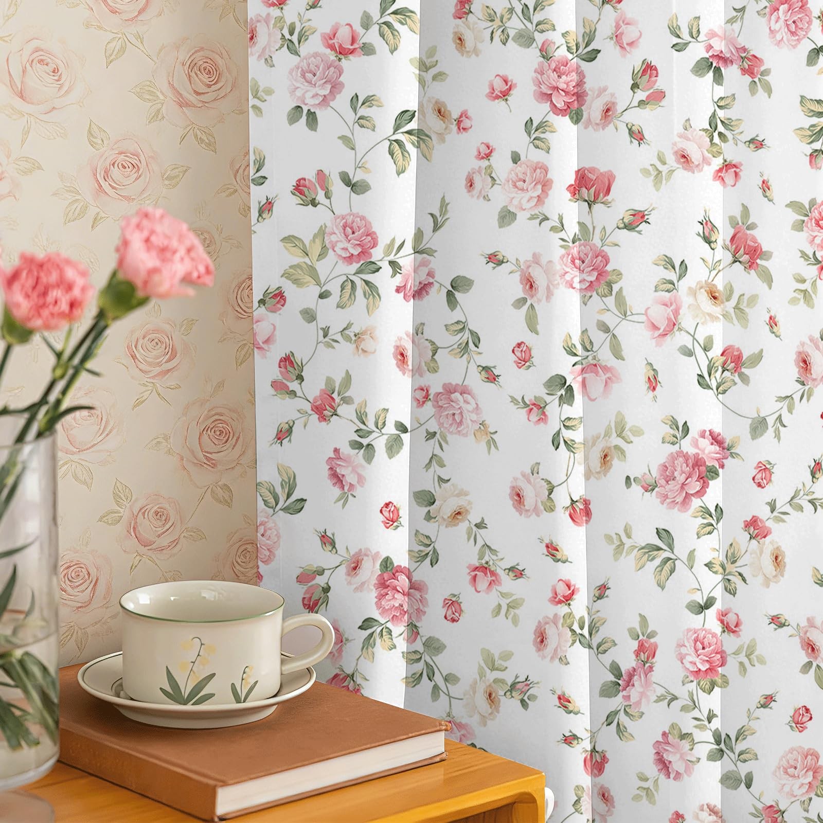 Custom Printed Bath Curtain — custom printed polyester bath curtain detail view