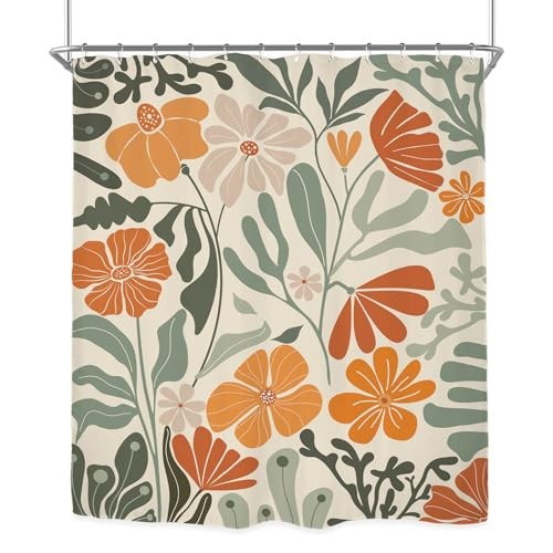 Custom Printed Bath Curtain — custom printed polyester bath curtain detail view