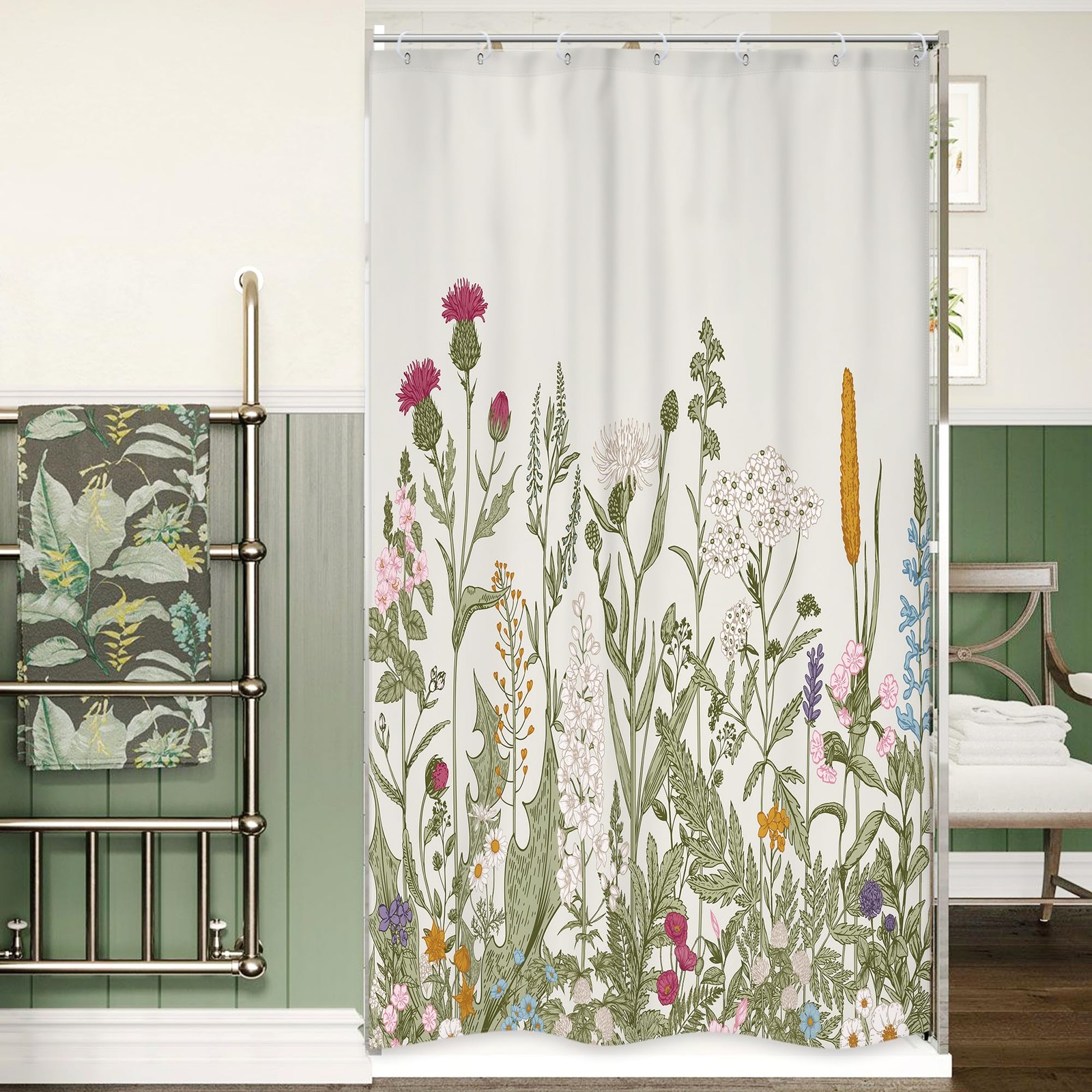Custom Printed Bath Curtain — custom printed polyester bath curtain