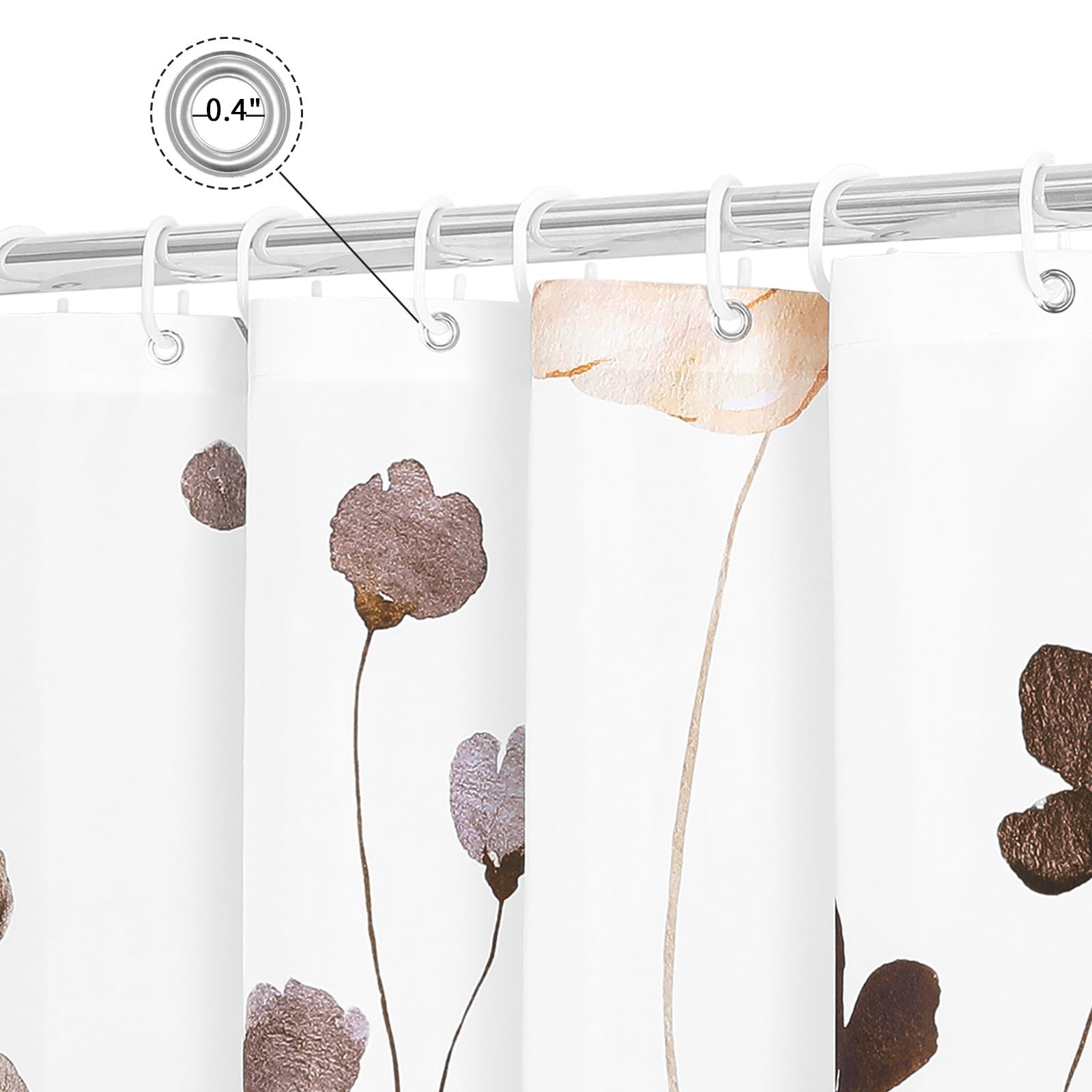Custom Printed Bath Curtain — custom printed polyester bath curtain detail view