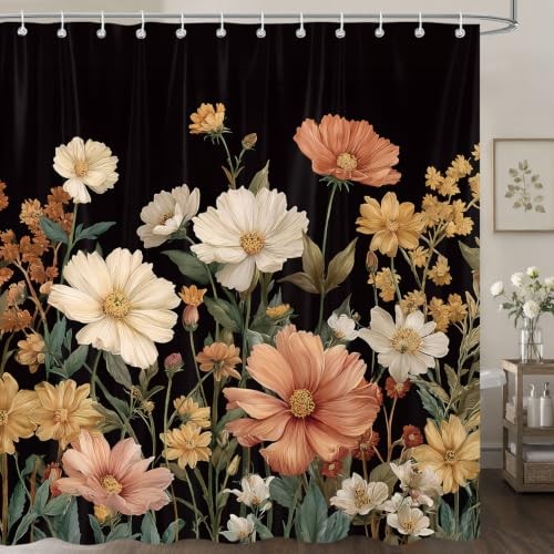 Custom Printed Bath Curtain — custom printed polyester bath curtain detail view