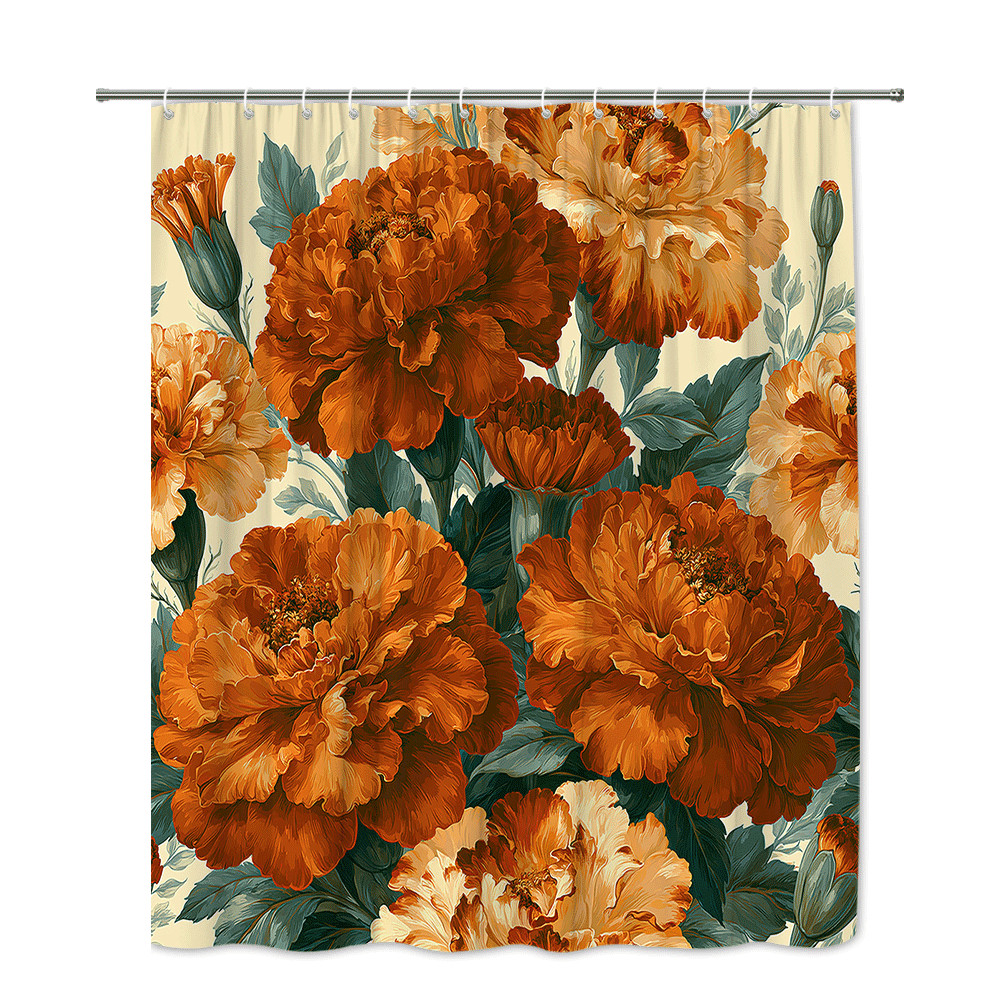Custom Printed Bath Curtain — custom printed polyester bath curtain detail view