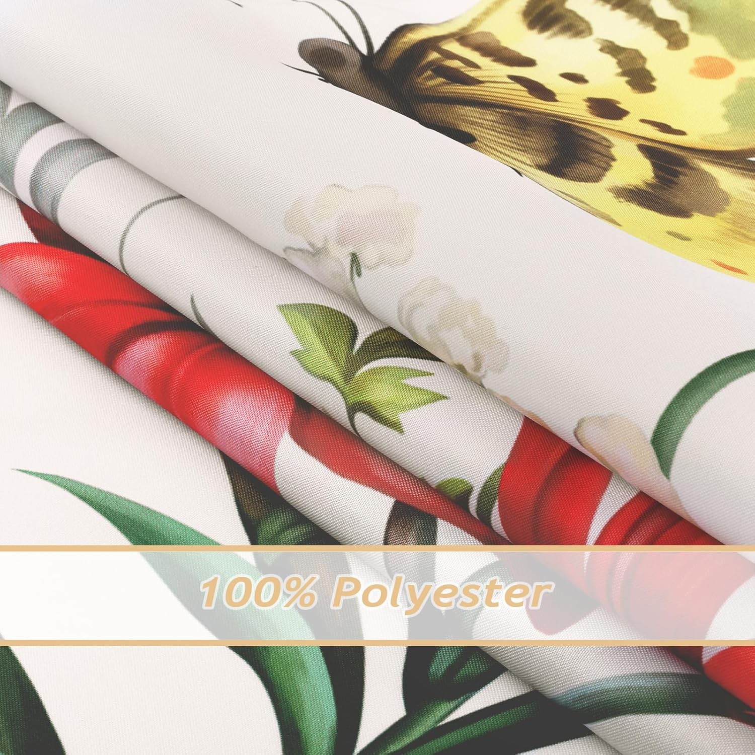 Custom Printed Bath Curtain — custom printed polyester bath curtain detail view