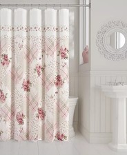 Royal Court Bungalow Shower Curtain $100 — custom printed polyester bath curtain