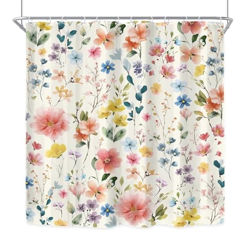 Custom Printed Bath Curtain — custom printed polyester bath curtain detail view