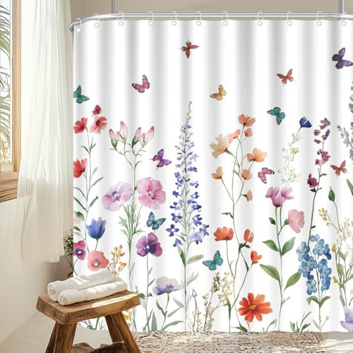 Custom Printed Bath Curtain — custom printed polyester bath curtain detail view