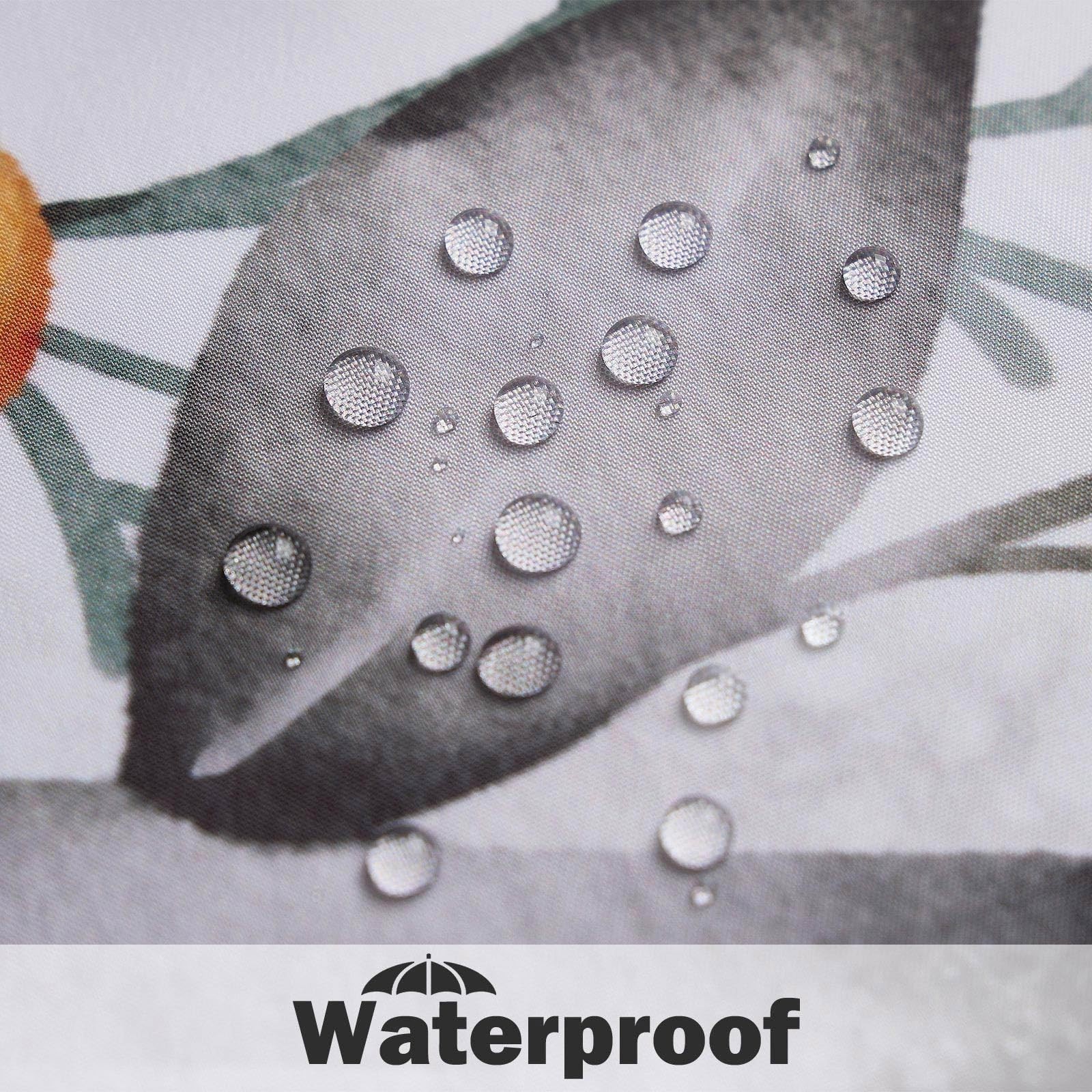 Custom Printed Bath Curtain — custom printed polyester bath curtain detail view